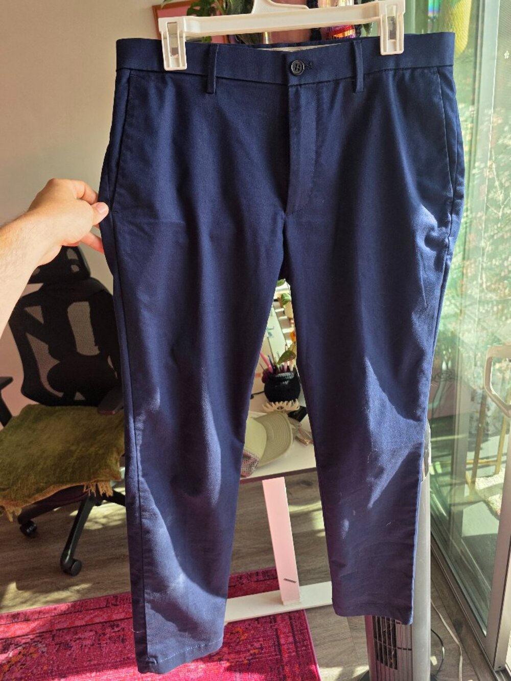 Banana Republic 32x32 Slim Fit Navy Blue Chino/Slacks